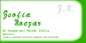 zsofia moczar business card