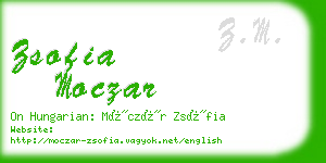 zsofia moczar business card
